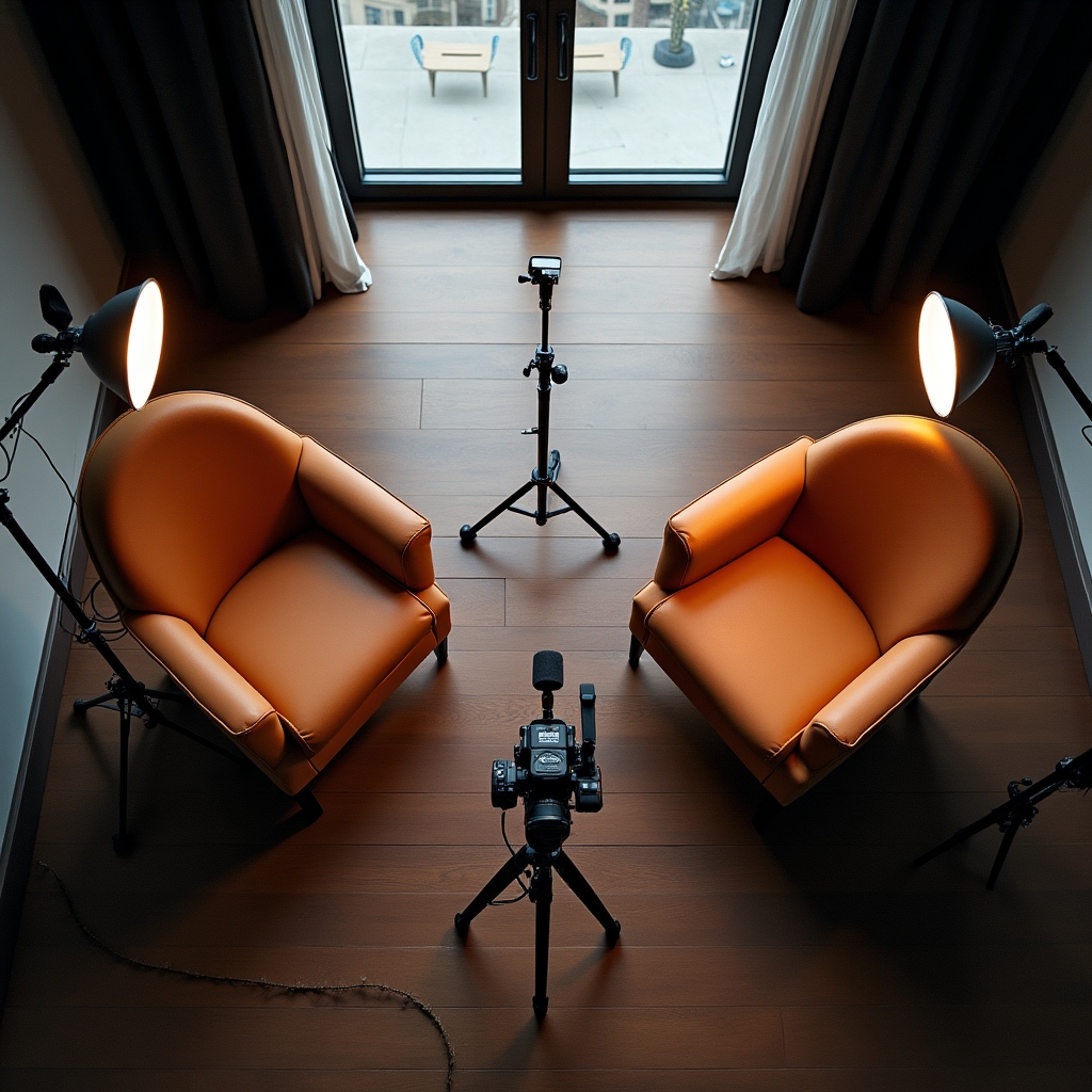 Professionelles Filmsetup für Wumbertis Interviews
